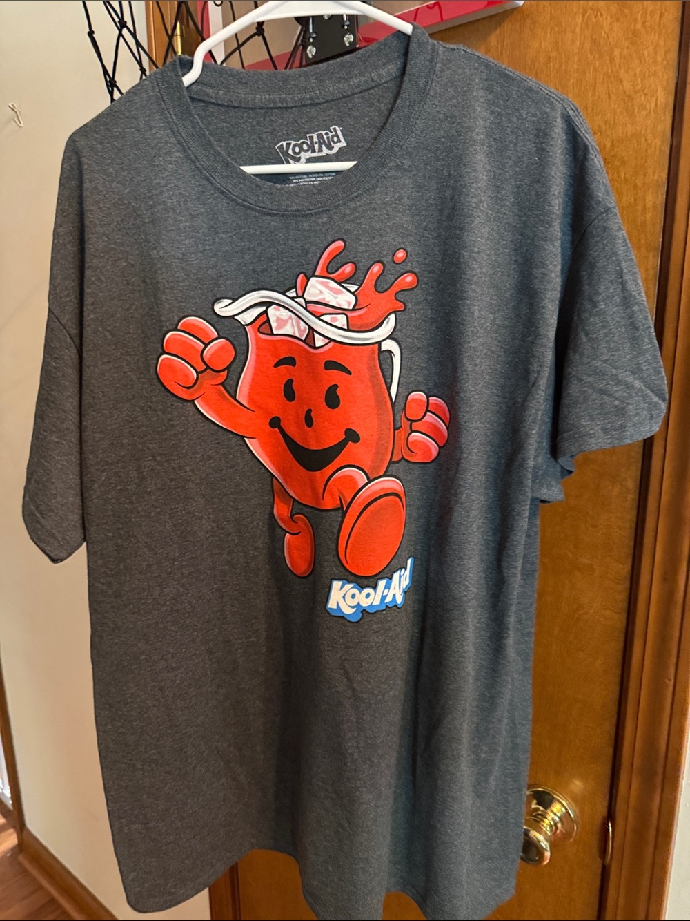 Kool-Aid Short-Sleeve Graphic Tee in Charcoal with Red Mascot